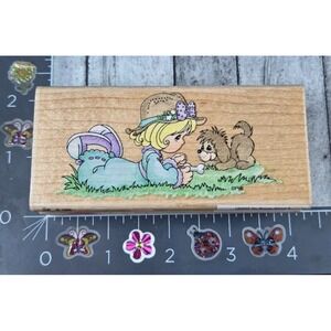 Stampendous Precious Moments No Bones About It UN002 Rubber Stamp Wood #P31